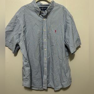 Ralph Lauren Short Sleeve Button Down 2XL Checkered Gently Used